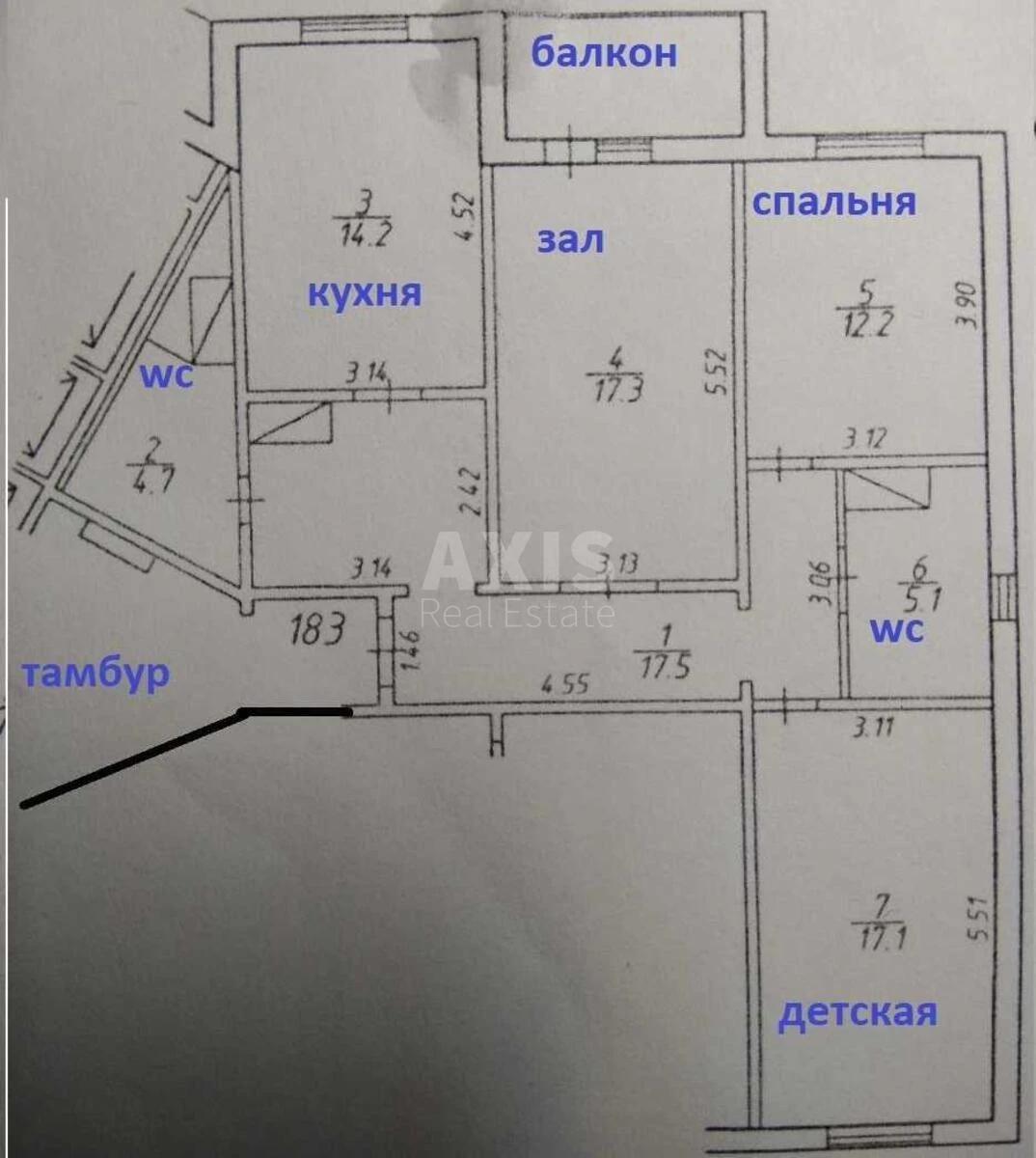 3k apartment vul. Myloslavs'ka 46067118