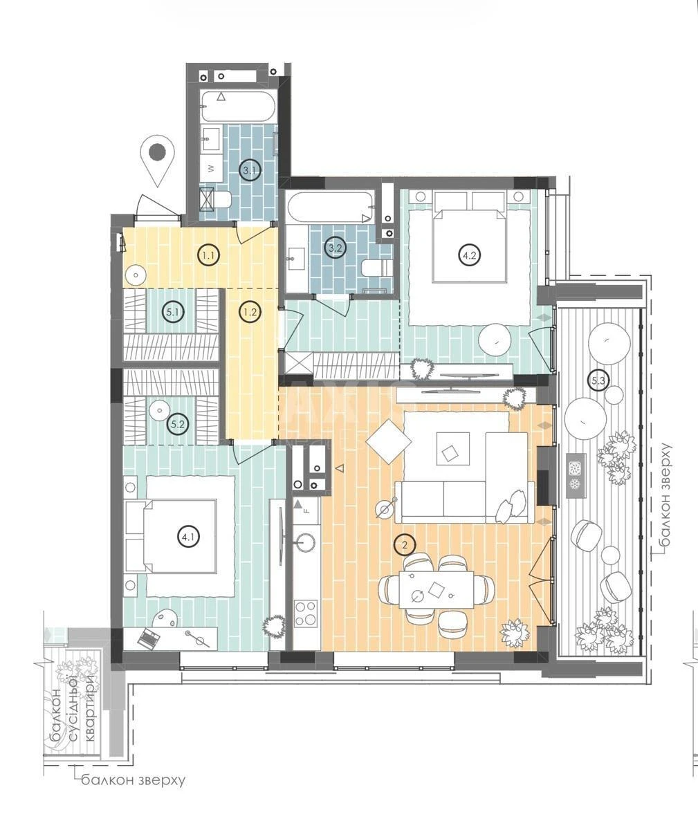 3k apartment vul. Gareta Dzhonsa 8688333