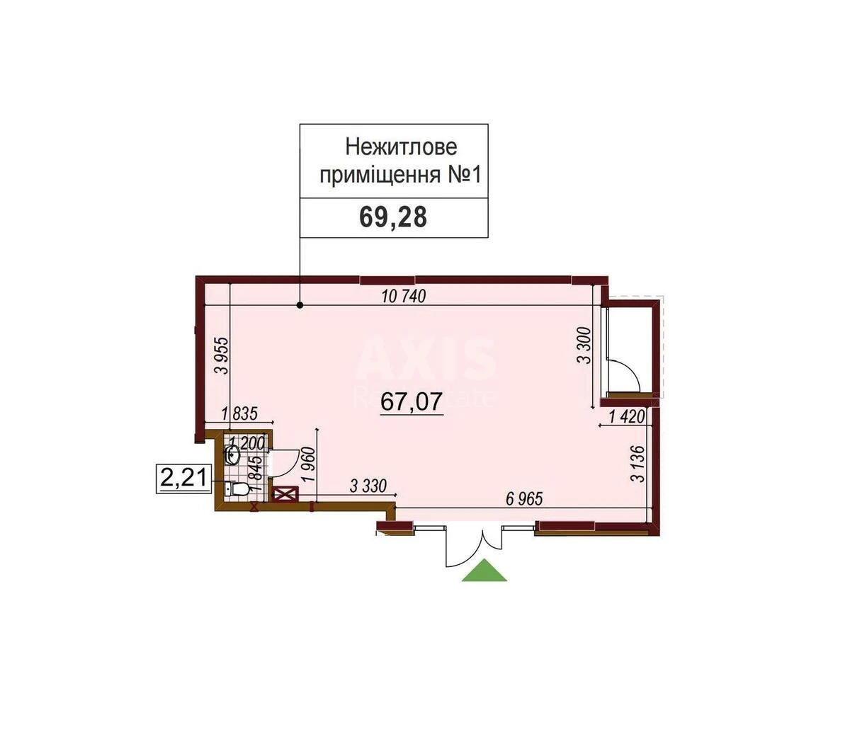 Service object vul. Oleksandra Olesja 7, 69m2652009