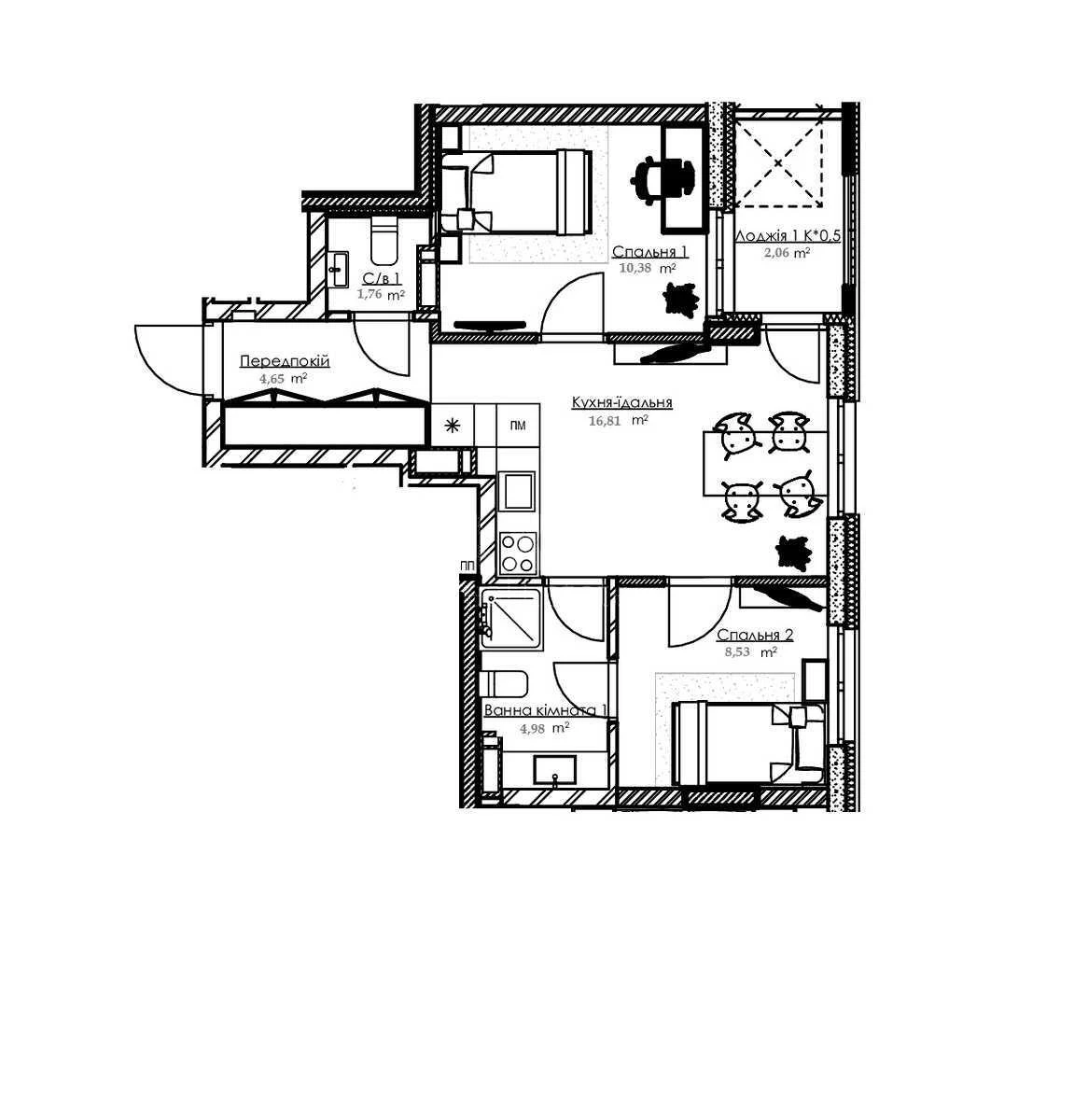 2k apartment pr-t Stepana Bandery 14B704433