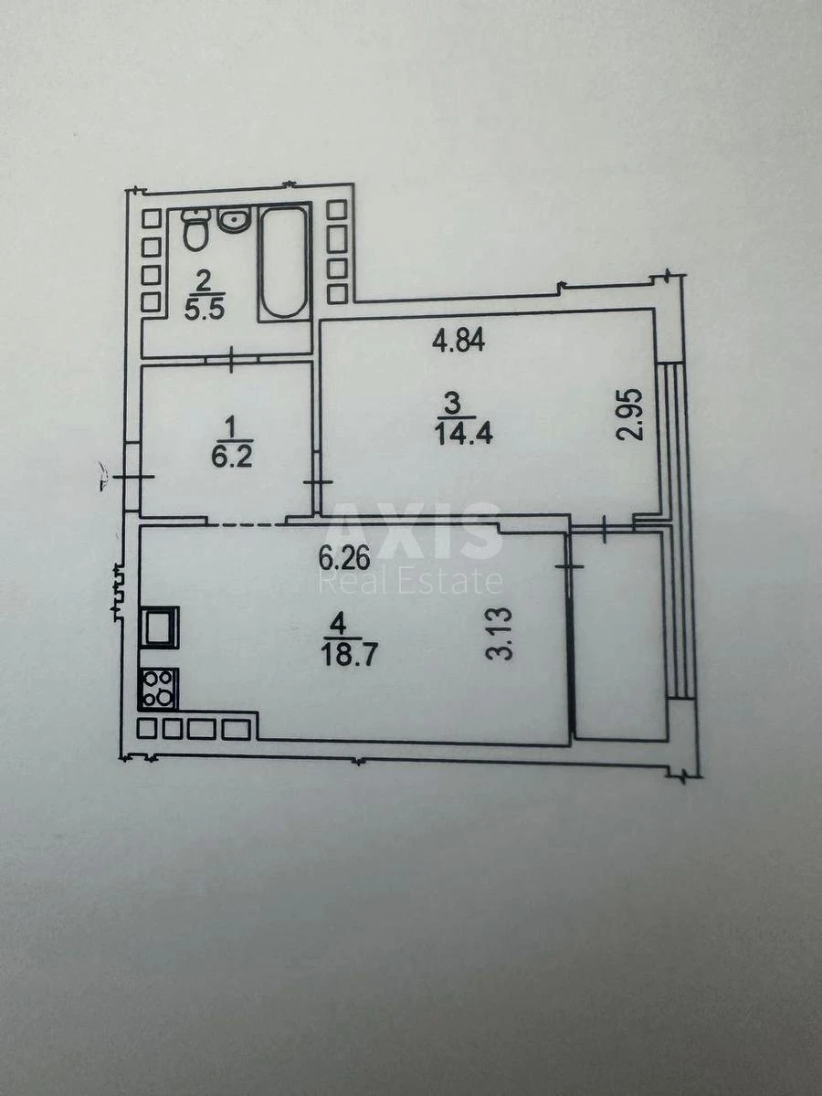 1k apartment vul. Oleksandra Olesja 2В6891117