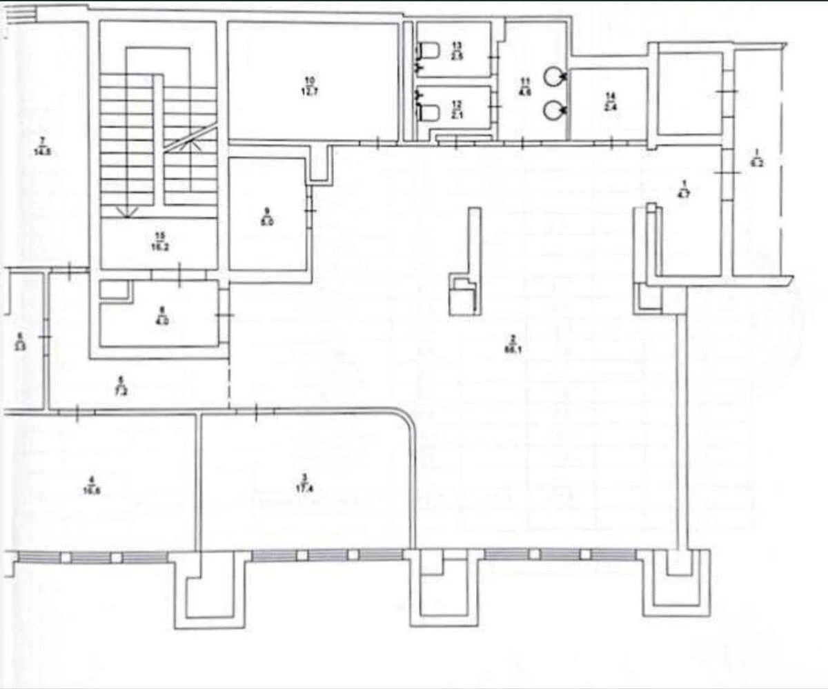 Office vul. Bul'varno-Kudrjavs'ka 17, 208m26477711