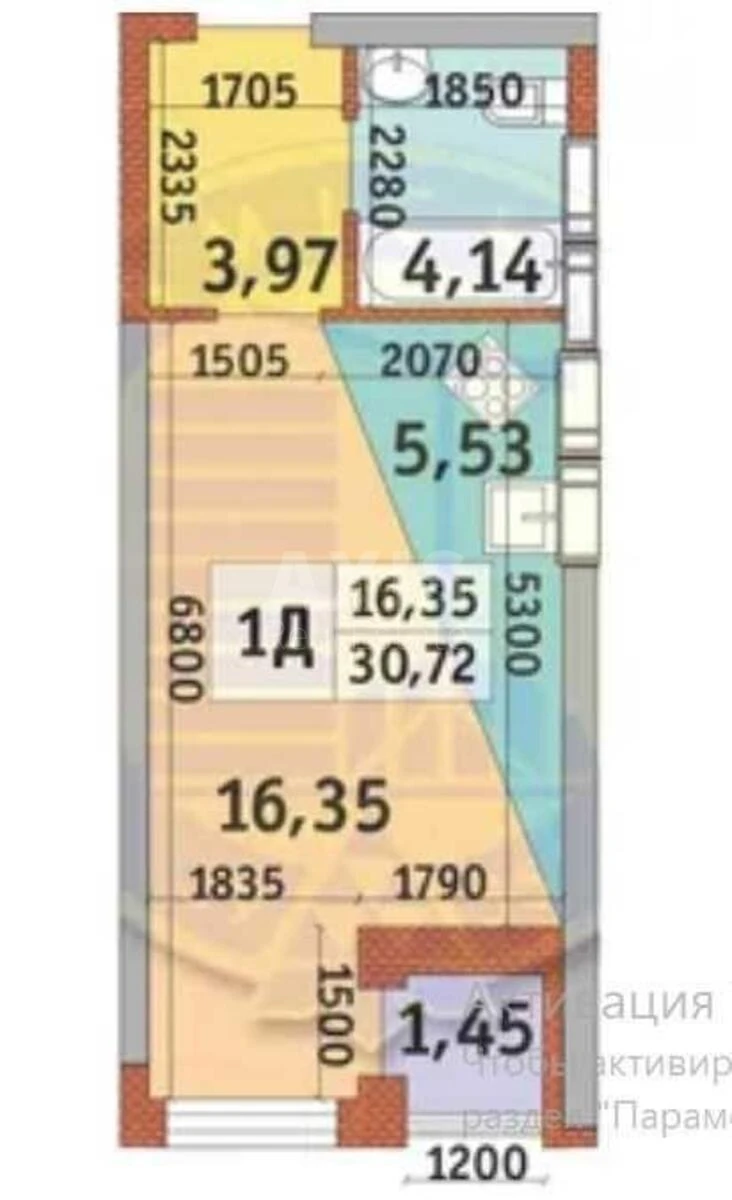 1k apartment vul. Radchenka Petra 276304515