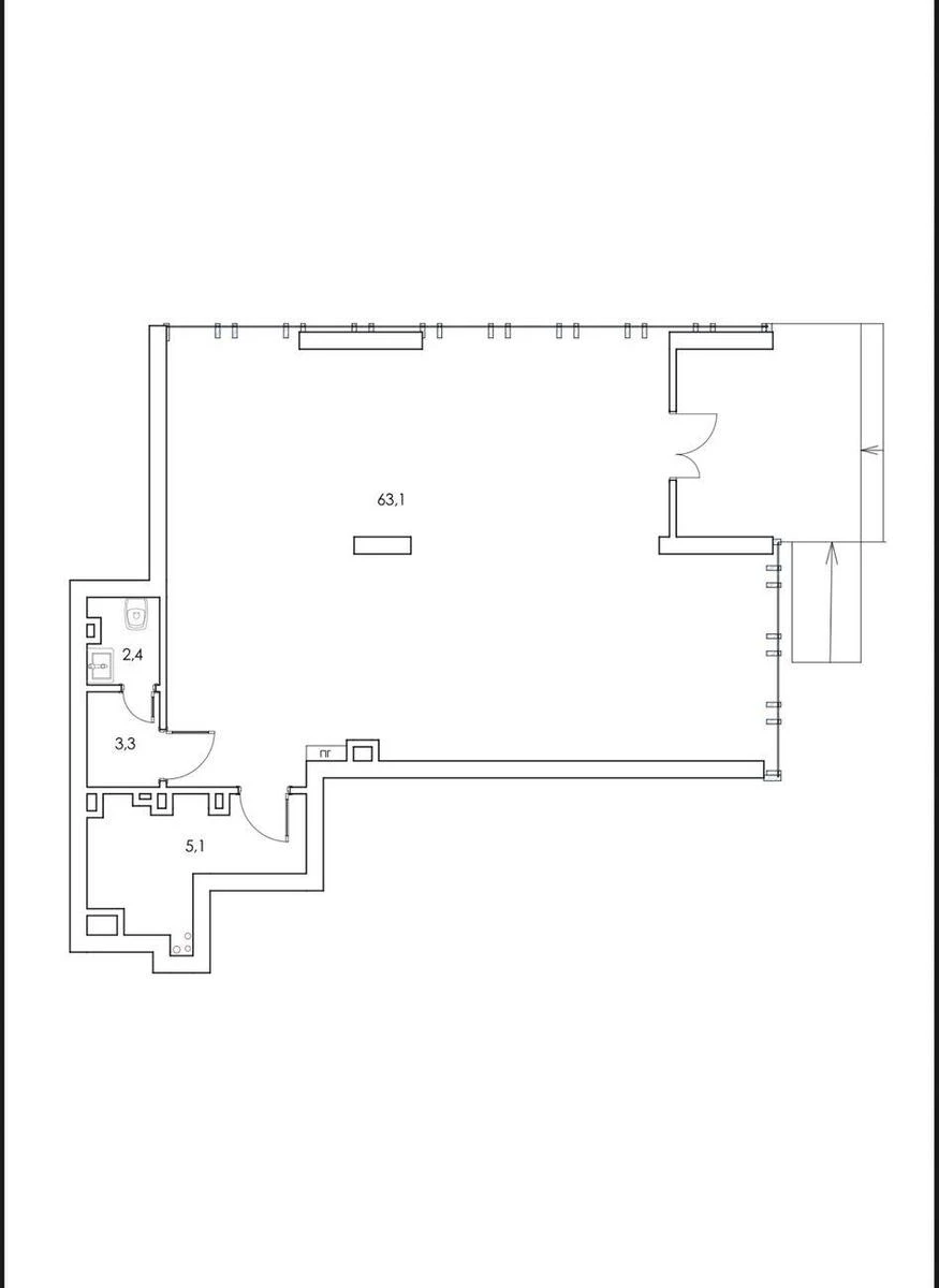 Объект торговли пр-т Воздушных Сил 56Б, 74м2629787