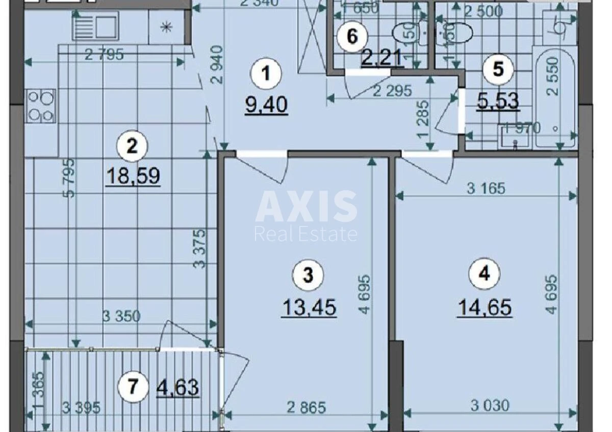 2k apartment vul. Rodyny Kristeriv 2633788
