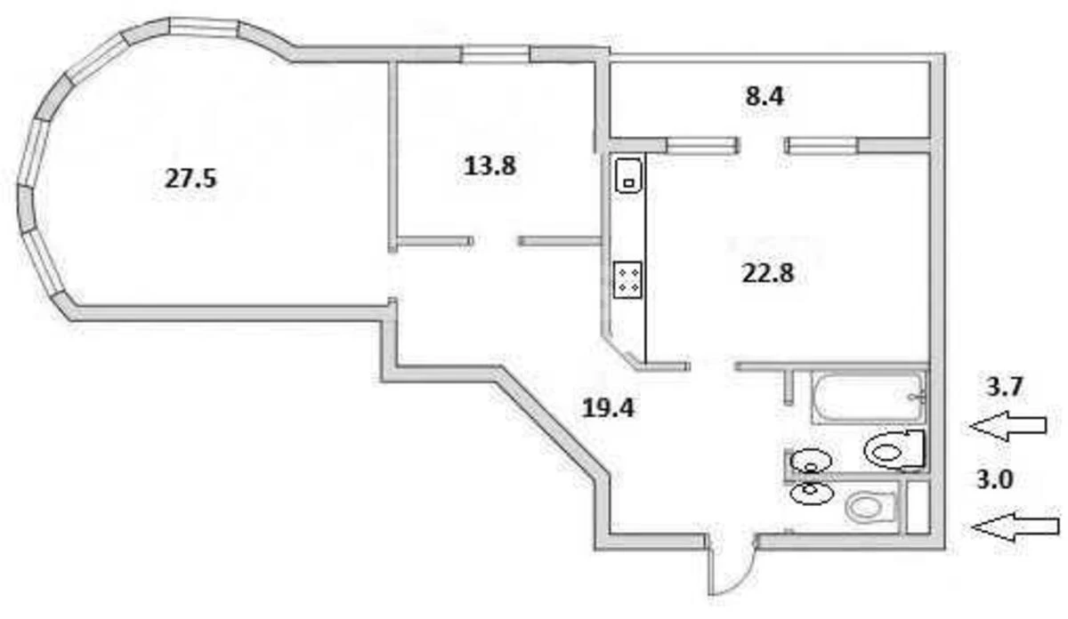 3k apartment vul. Olevs'ka 56421417