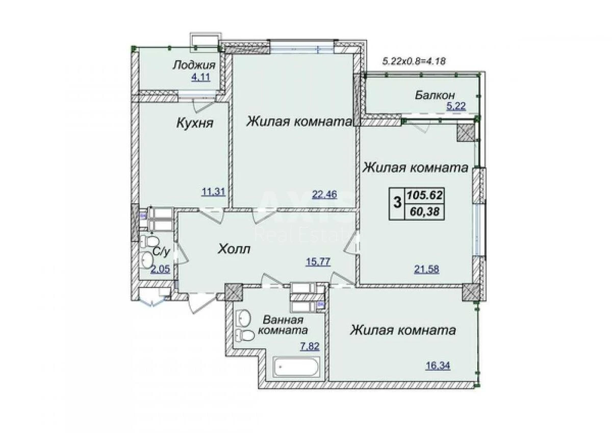 3k apartment vul. Andriya Verkhohlyada 18687016