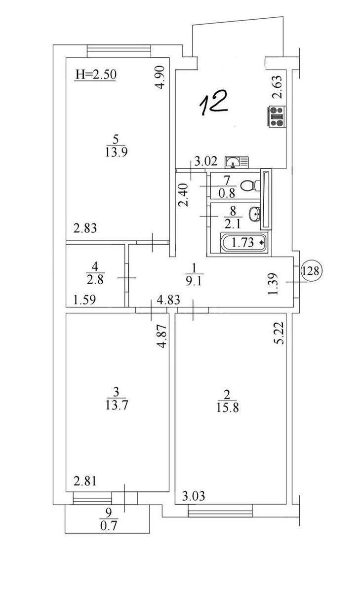 3k apartment pr-t Obolons'kyj 146975818