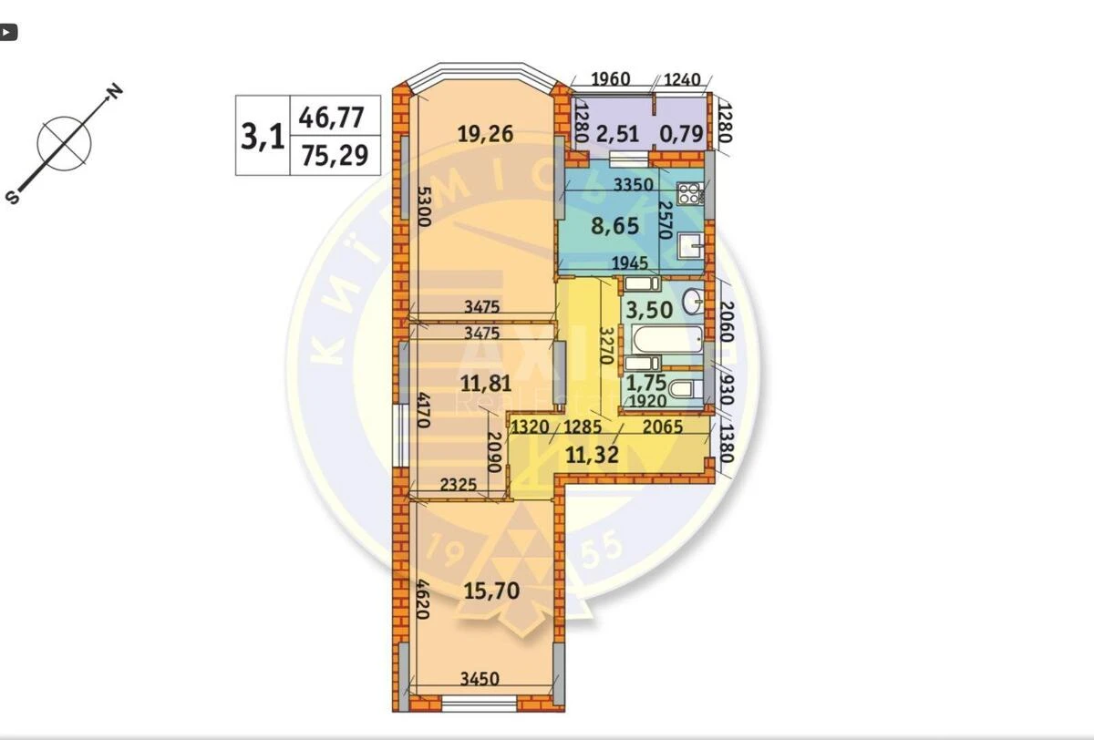 3к квартира ул. Бориспольская 406842811