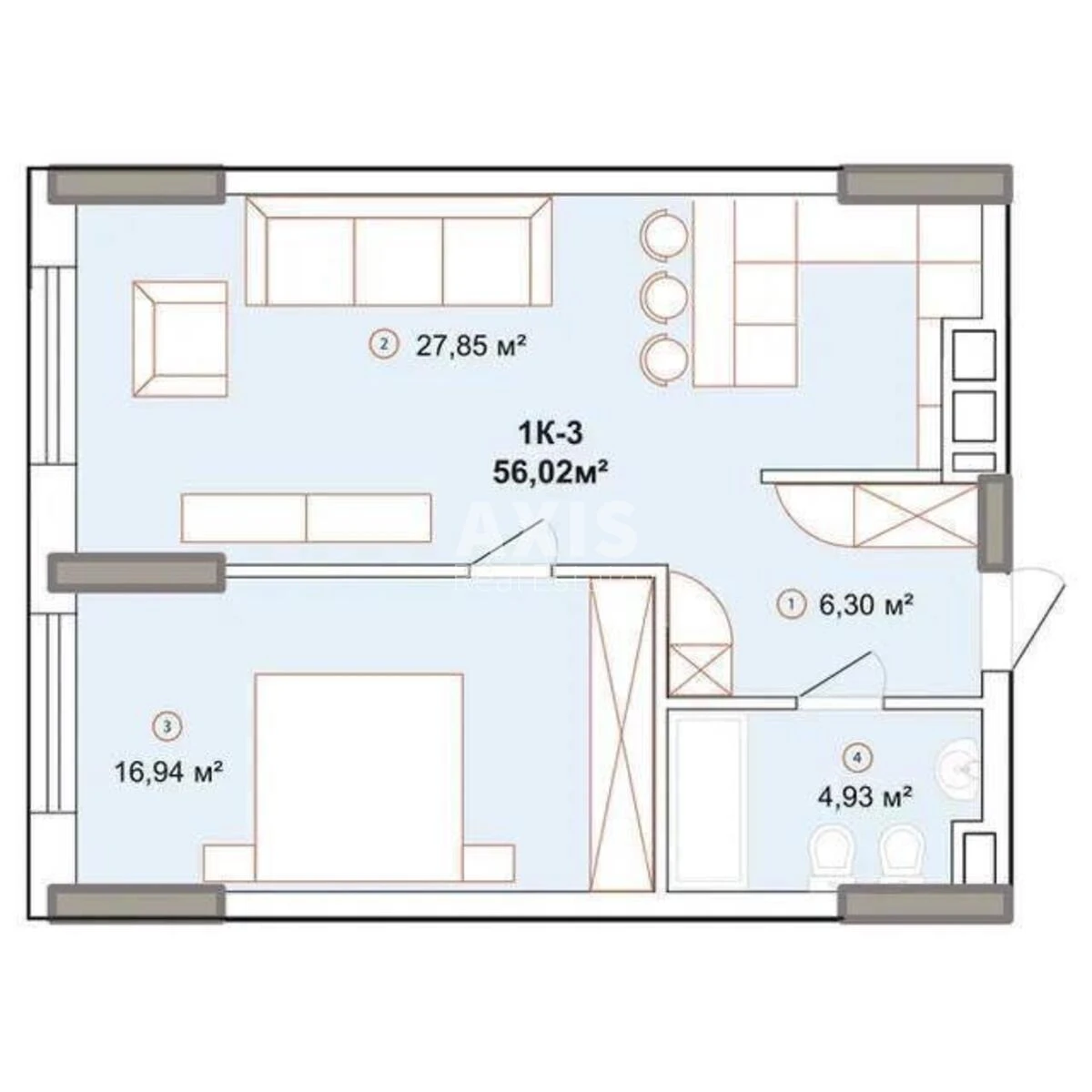 1k apartment vul. Zvirynec'ka 72656381