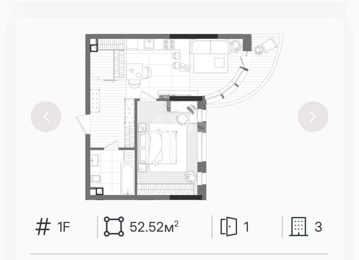 1k apartment vul. Degtjarivs'ka 17638733