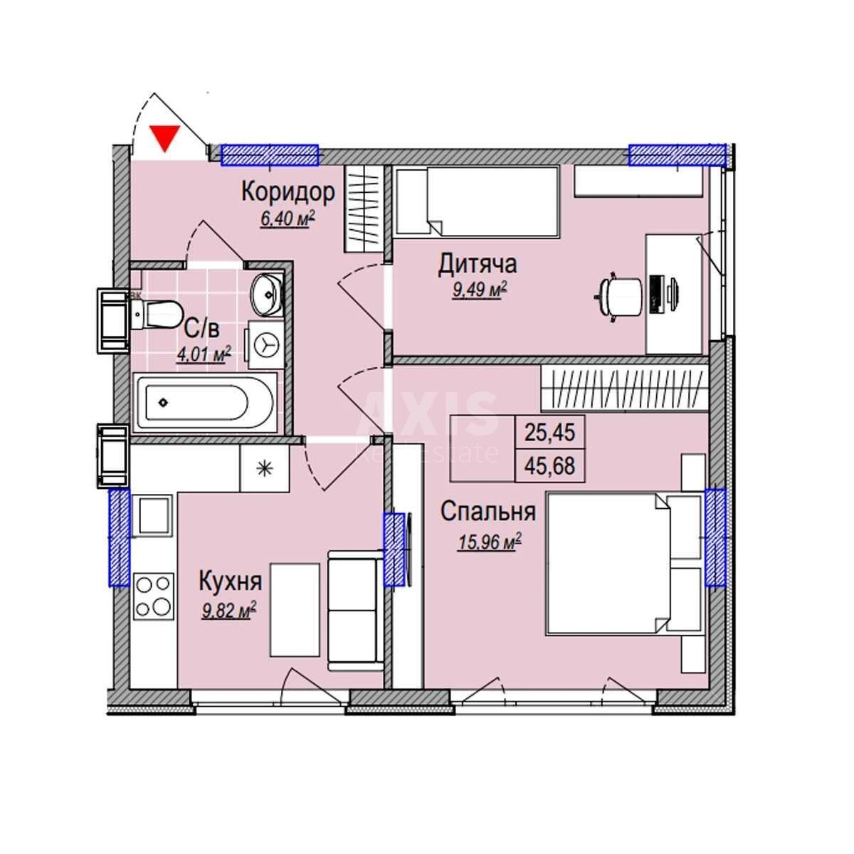 2k apartment vul. Kamianska 127680720