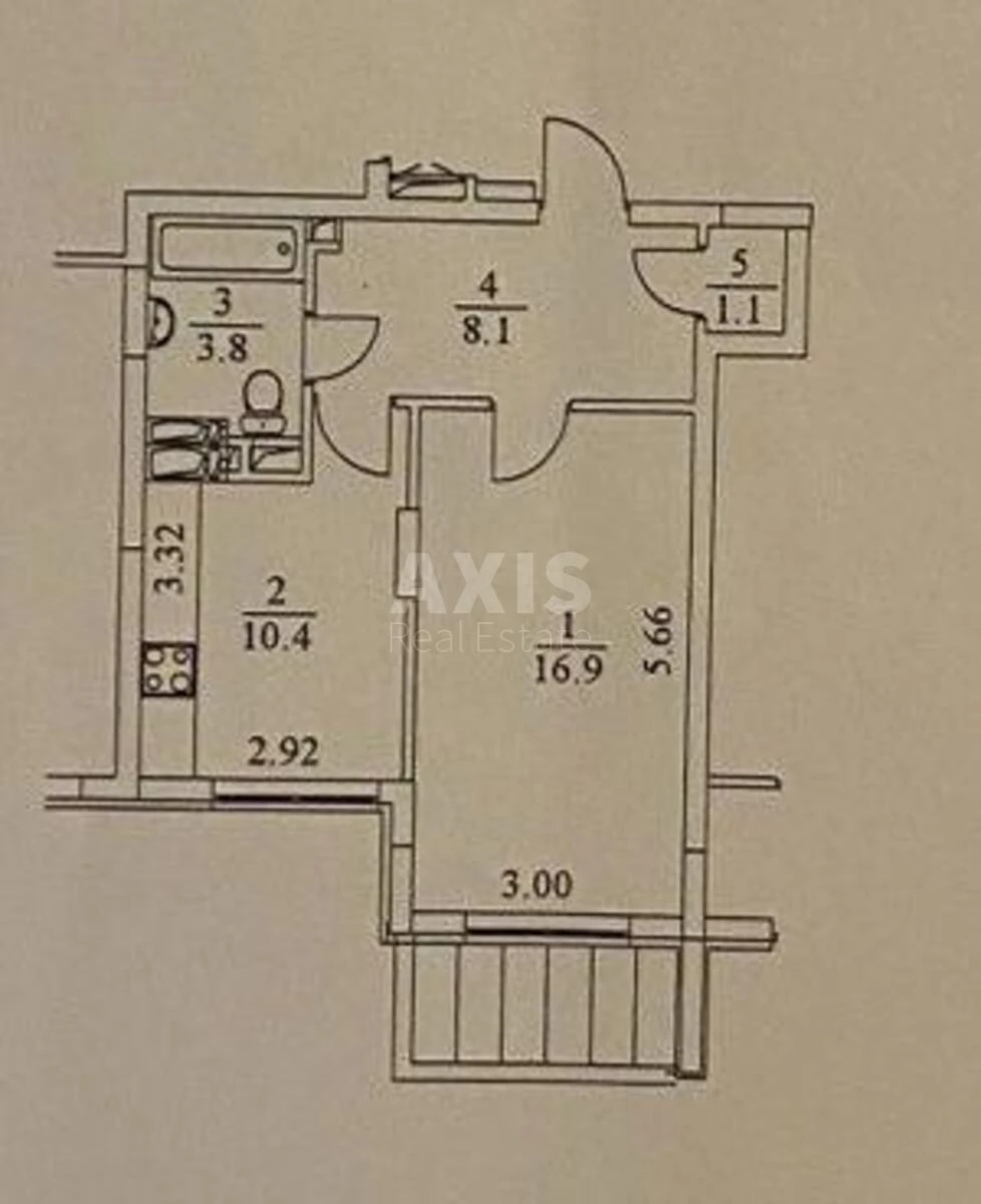 1k apartment vul. Voskresens'ka 14Б6827010