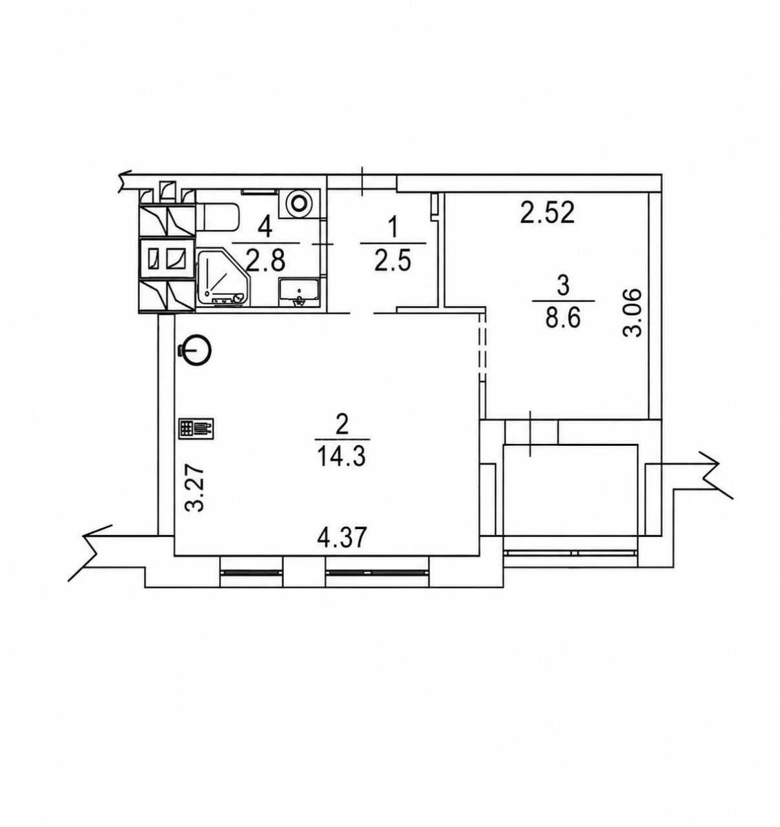 1k apartment vul. Saljutna 2Б7186010