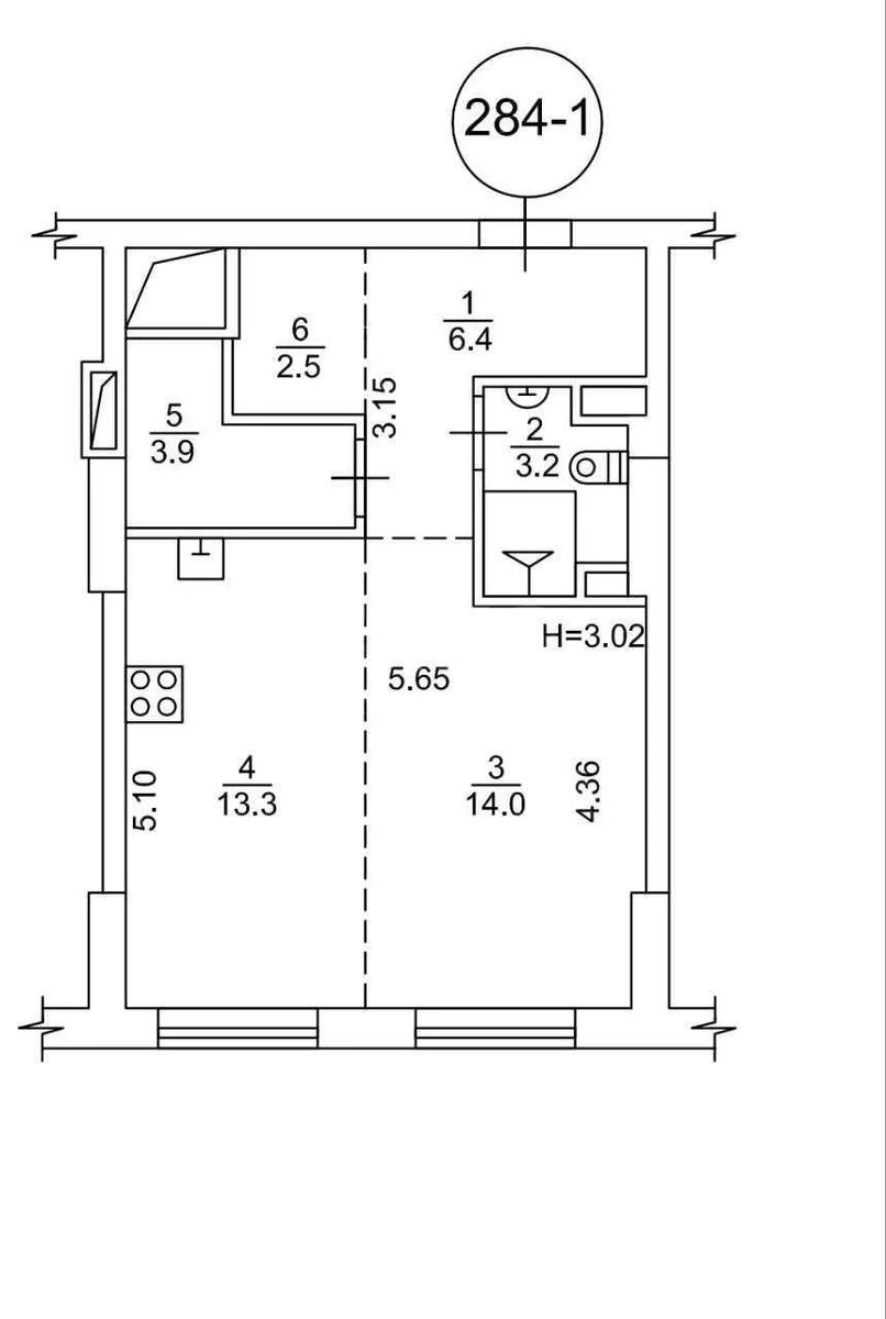 1k apartment vul. Zabolotnogo Akademika 1644115