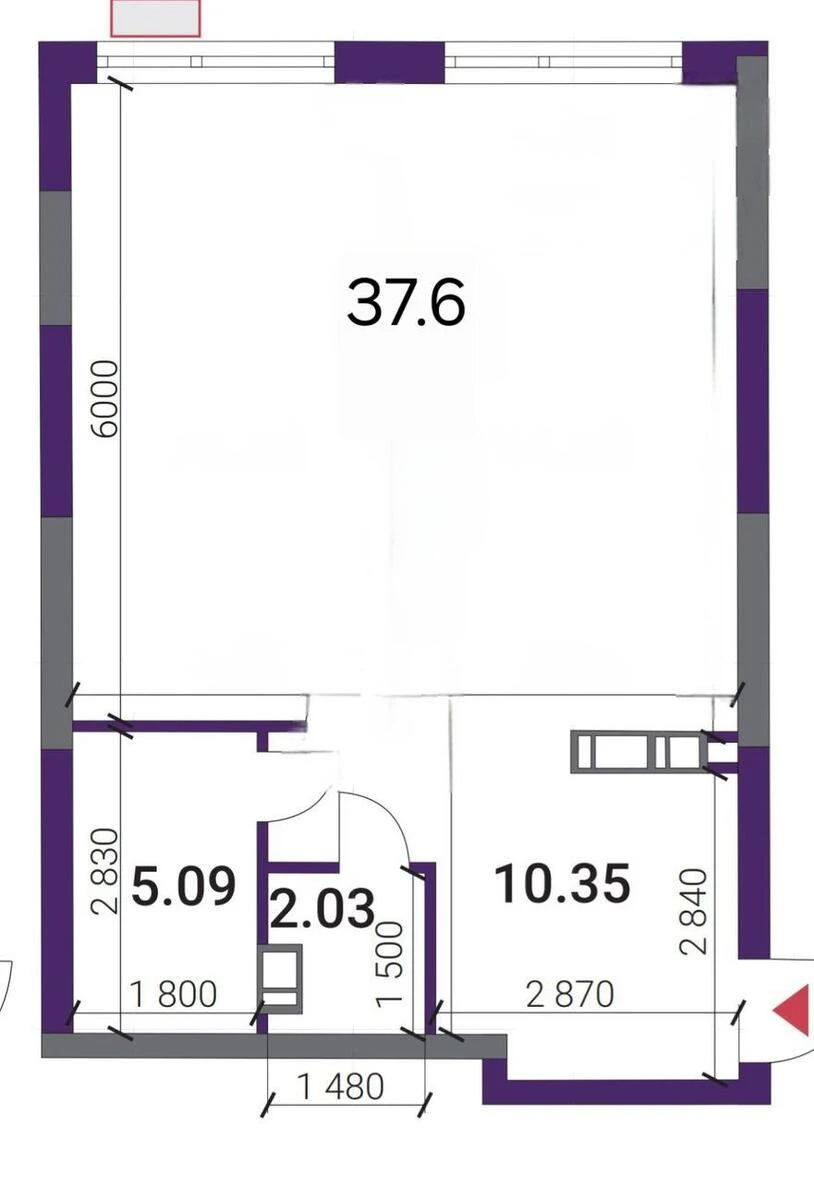 1k apartment vul. Prychal'na 12662213