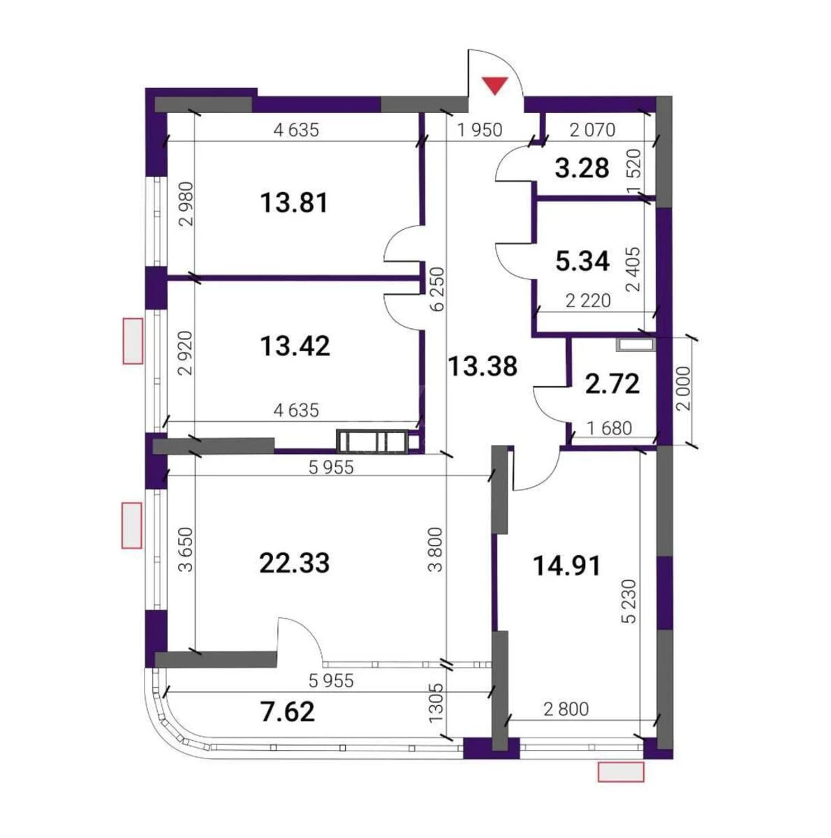 3k apartment vul. Prychal'na 10676200