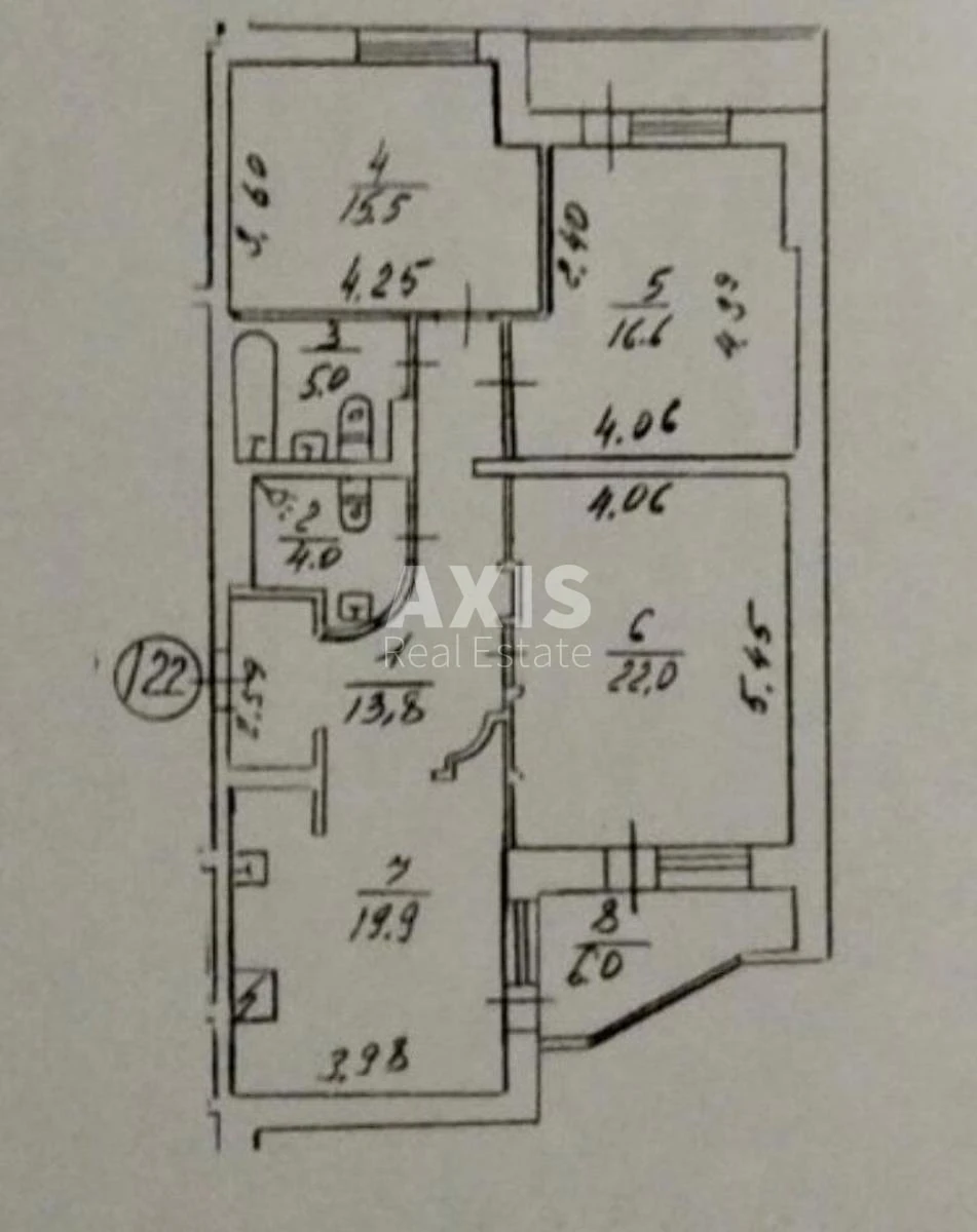 3k apartment vul. Kudrjashova 34250010