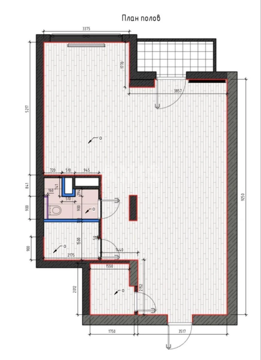 Office vul. Jevgena Konoval'cja 36Е, 65m2708974