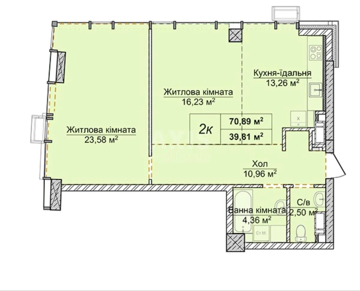 2k apartment vul. Andriya Verkhohlyada 186628613