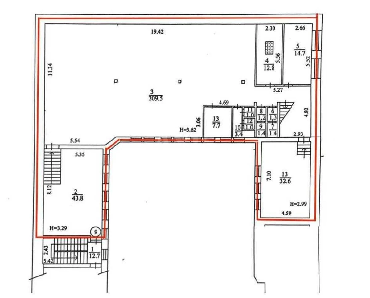 Office vul. Verhnij Val 10, 380m2670016