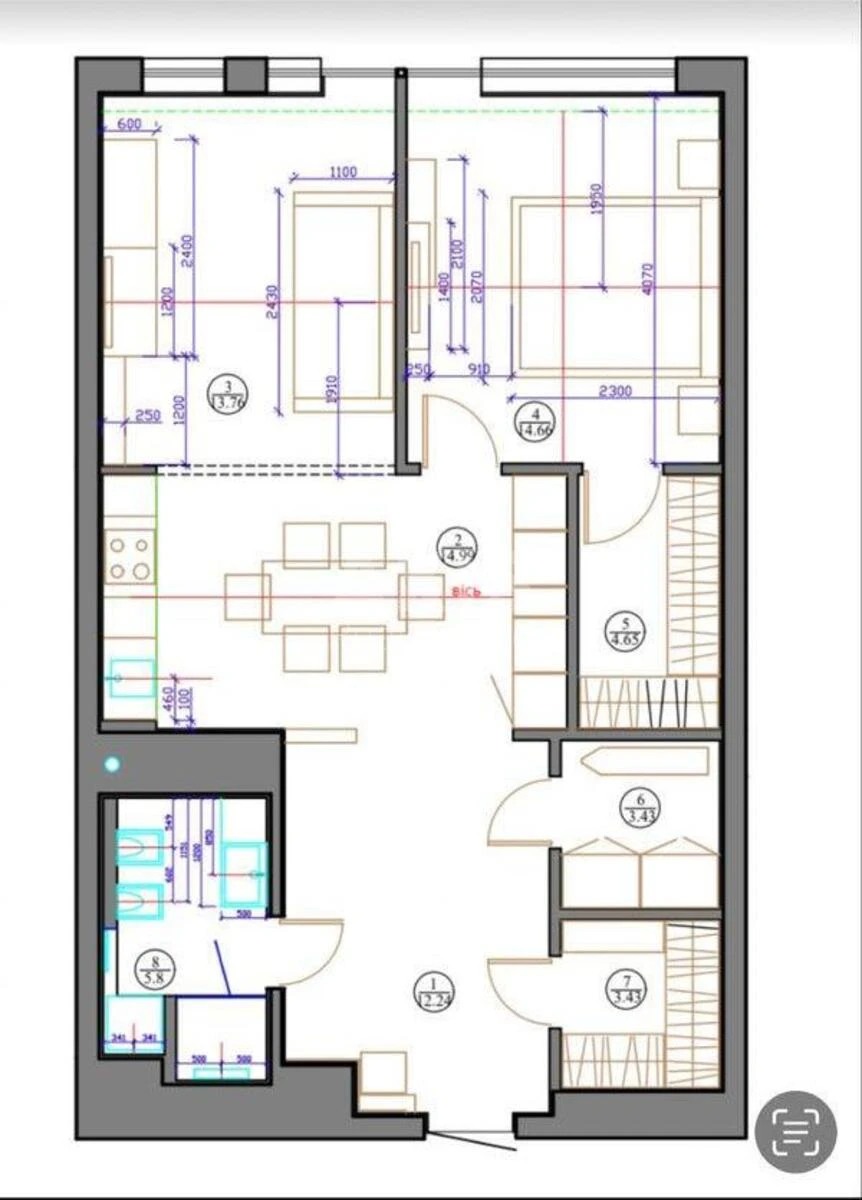 1k apartment prov. Laboratornyj 7671228