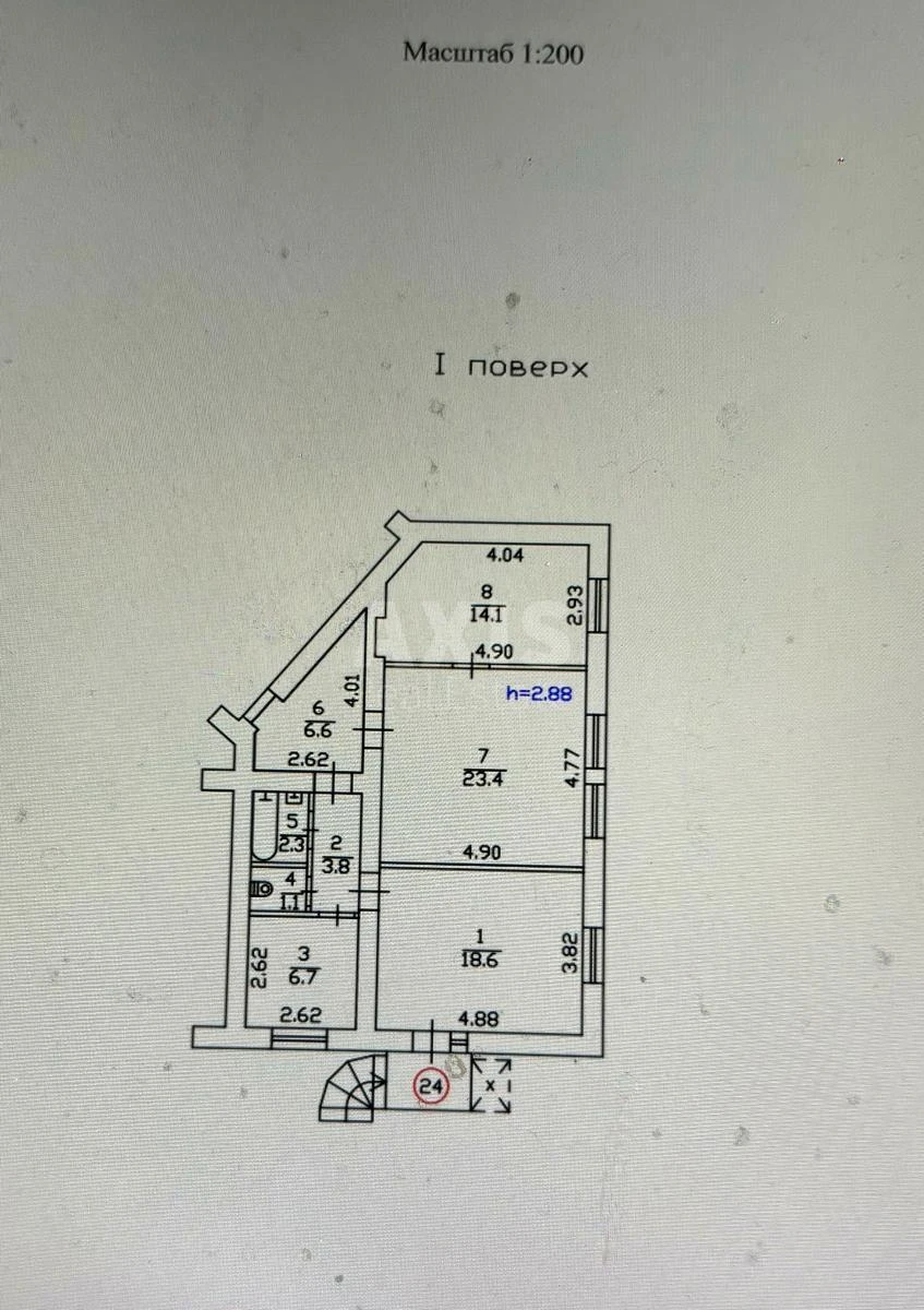 Office uzv. Klovs'kyj 11А, 76m2634649