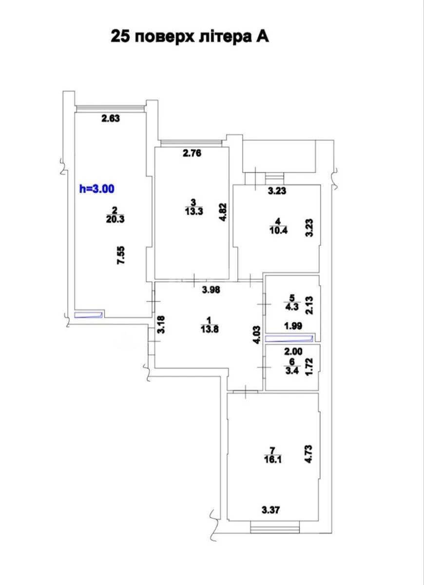 3k apartment vul. Kahovs'ka 606908115