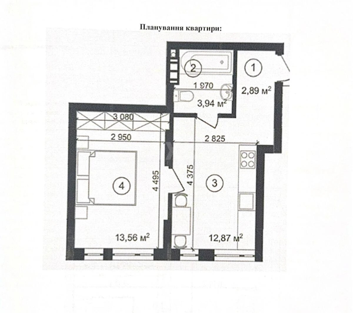 1k apartment vul. Strutyns'kogo Sergija 8625404