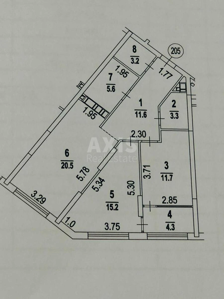 2k apartment nab. Dniprovs'ka 15К6417516