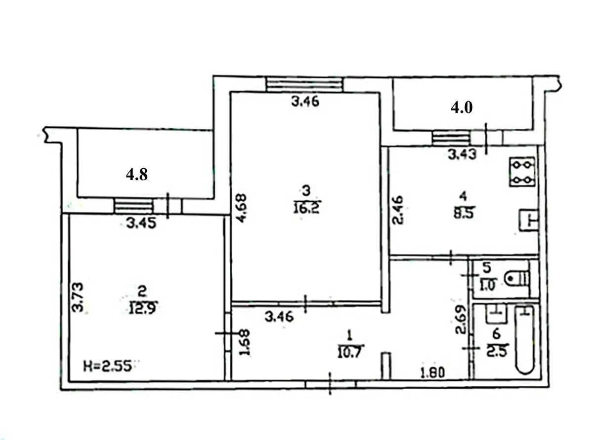 2k apartment vul. Zakrevs'kogo Mykoly 87В6724015