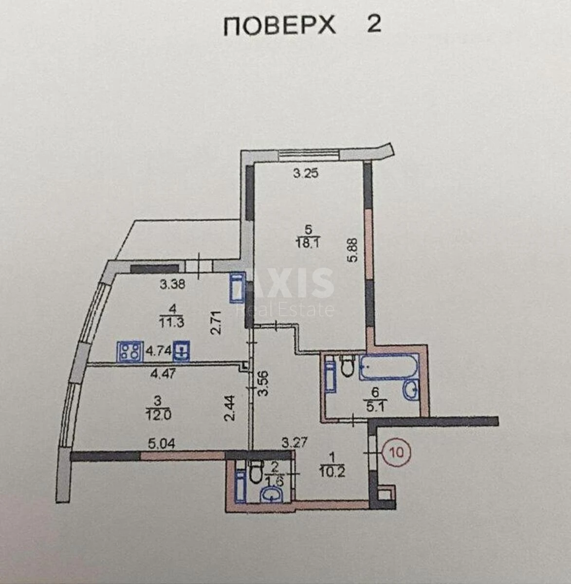 2к квартира ул. Кибальчича Николая 1720663