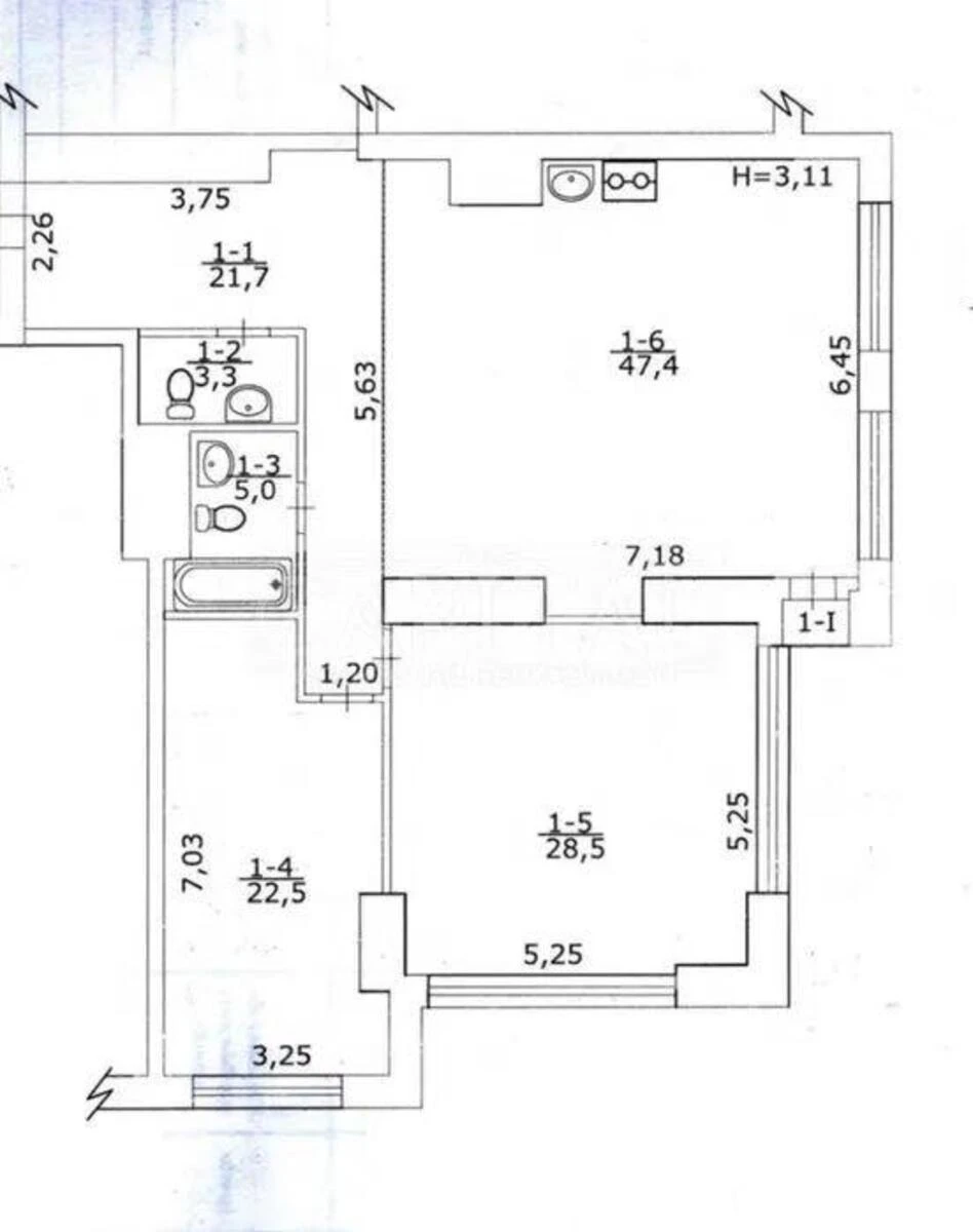 3k apartment vul. Predslavyns'ka 20А650175