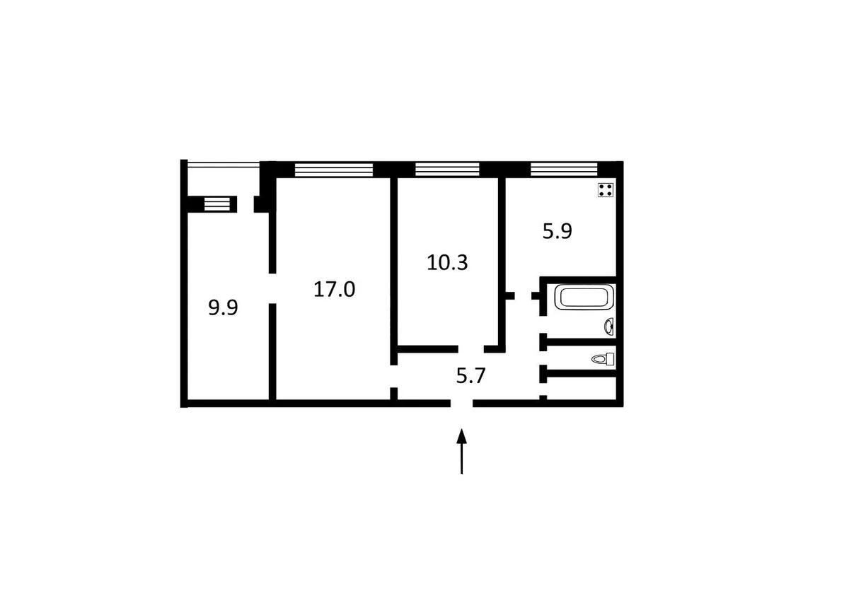 3k apartment vul. Anatoliya Solovyanenka 14702656