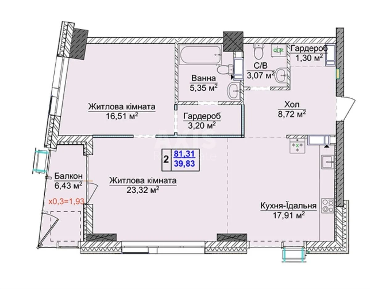 2к квартира ул. Андрея Верхогляда 18662876
