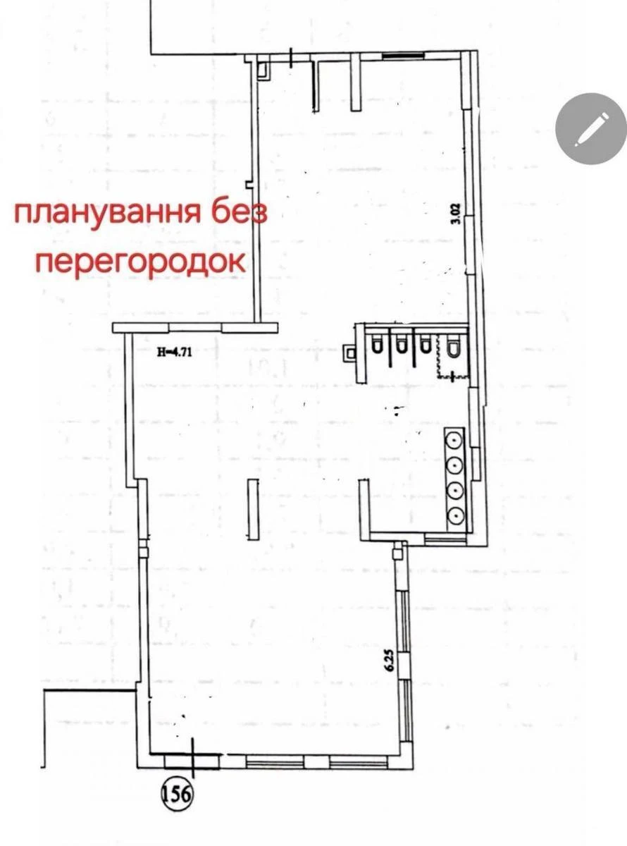 Office vul. Bul'varno-Kudrjavs'ka 15А, 156m2593231
