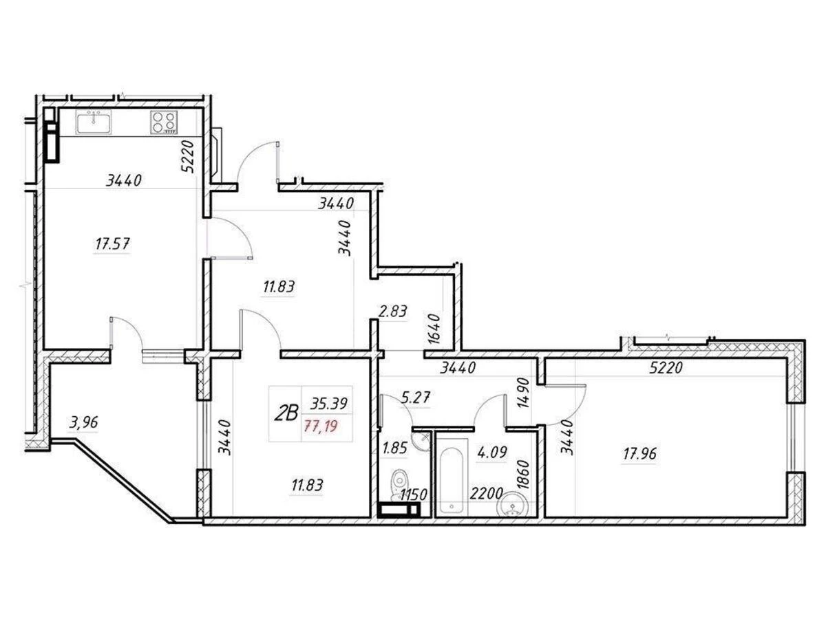 2k apartment vul. Elektrotehnichna 43601048