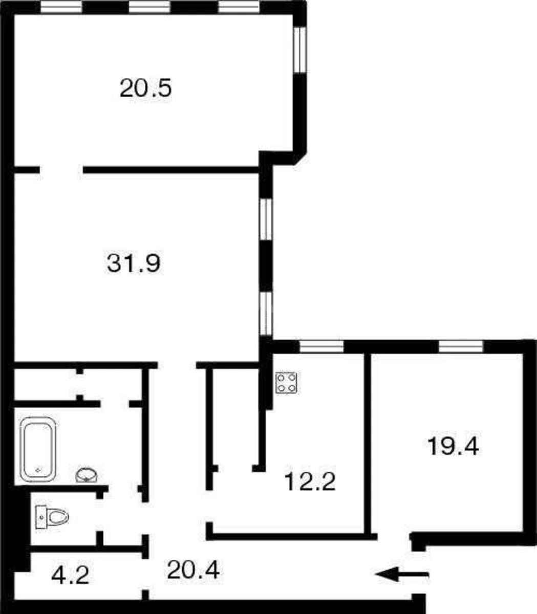 3к квартира ул. Крещатик 15698659