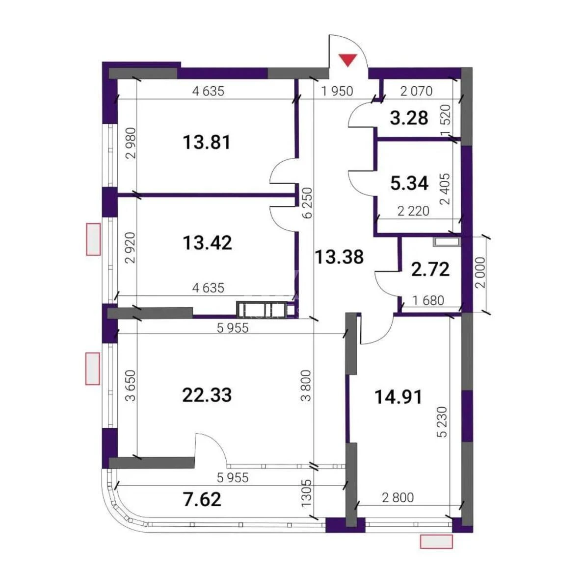 3k apartment vul. Pryrichna 10663780