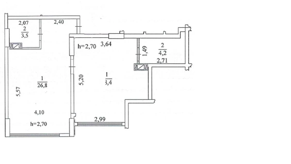 Office vul. Kamianska 127А, 52m2680731