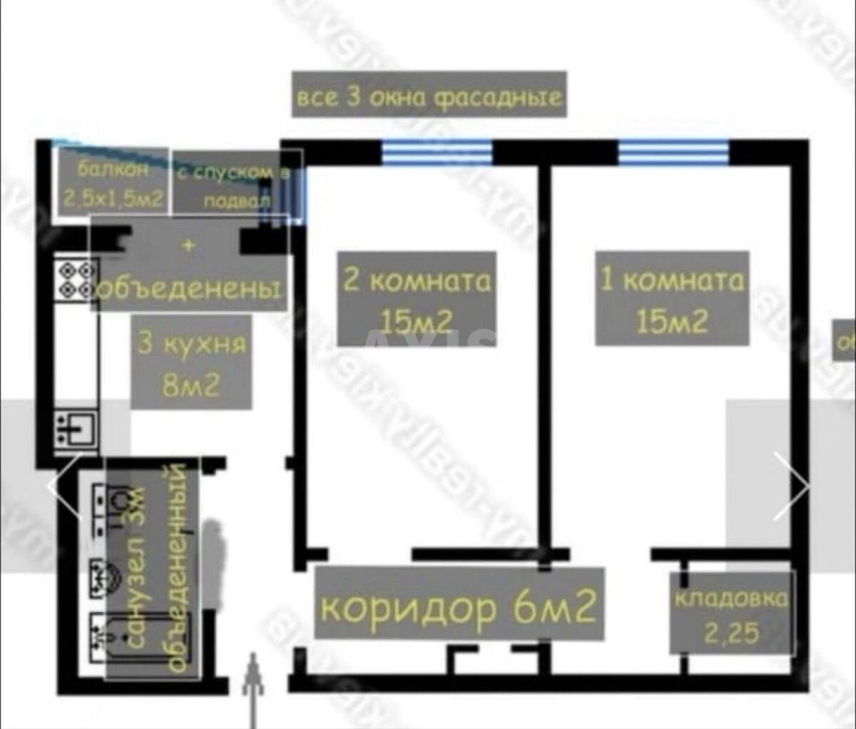 2k apartment pr-t Geroi'v Stalingrada 1566426
