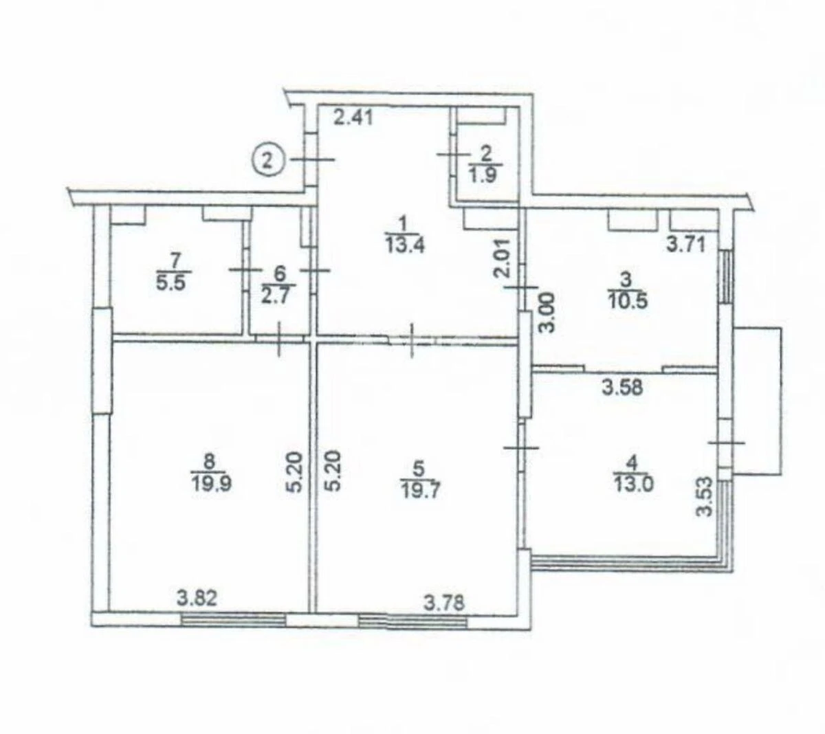 2к квартира ул. Деловая 46406914