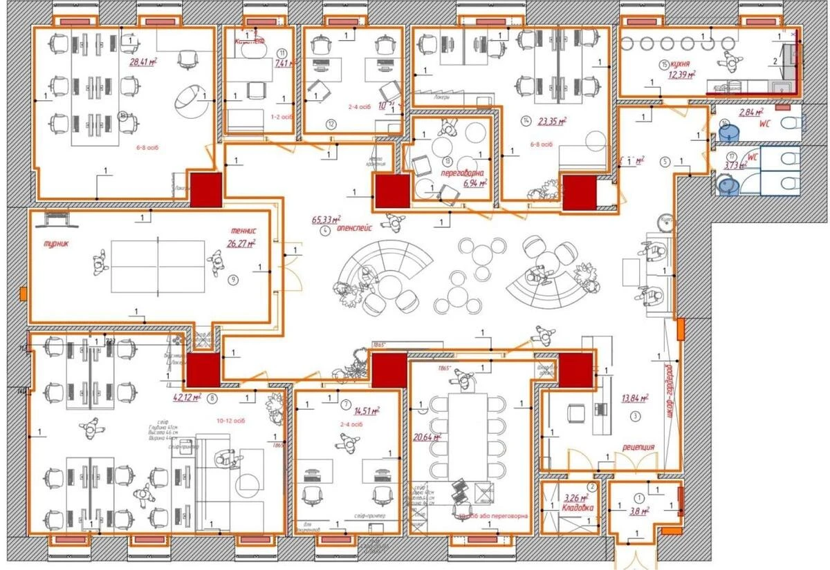 Office vul. Simyi Prakhovykh 50, 280m2707613