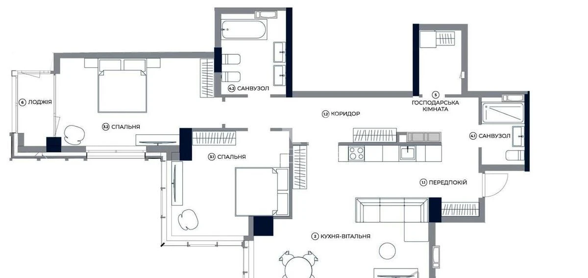 2k apartment vul. Antonovycha 136655470