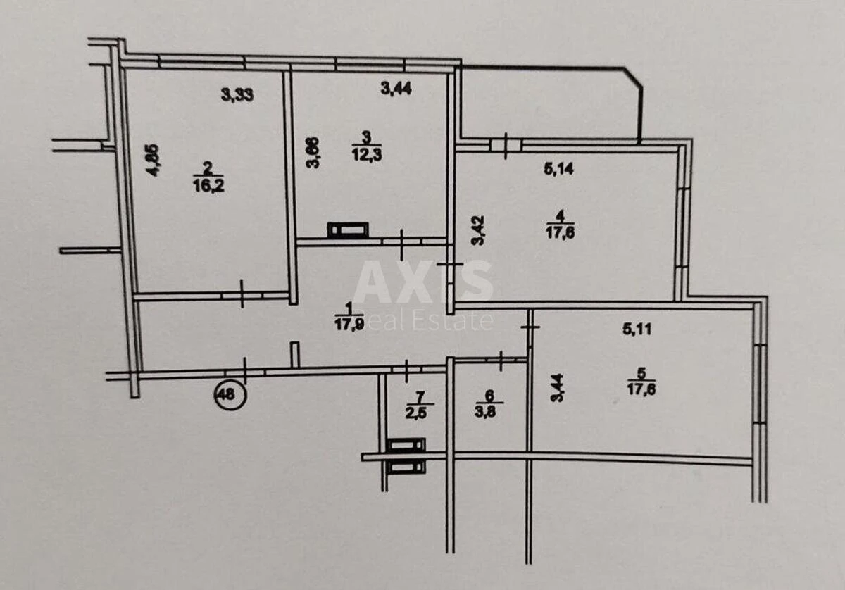 3k apartment prov. Motornyj 11Б638653