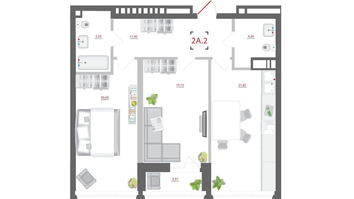 2k apartment vul. Mokra 8650262