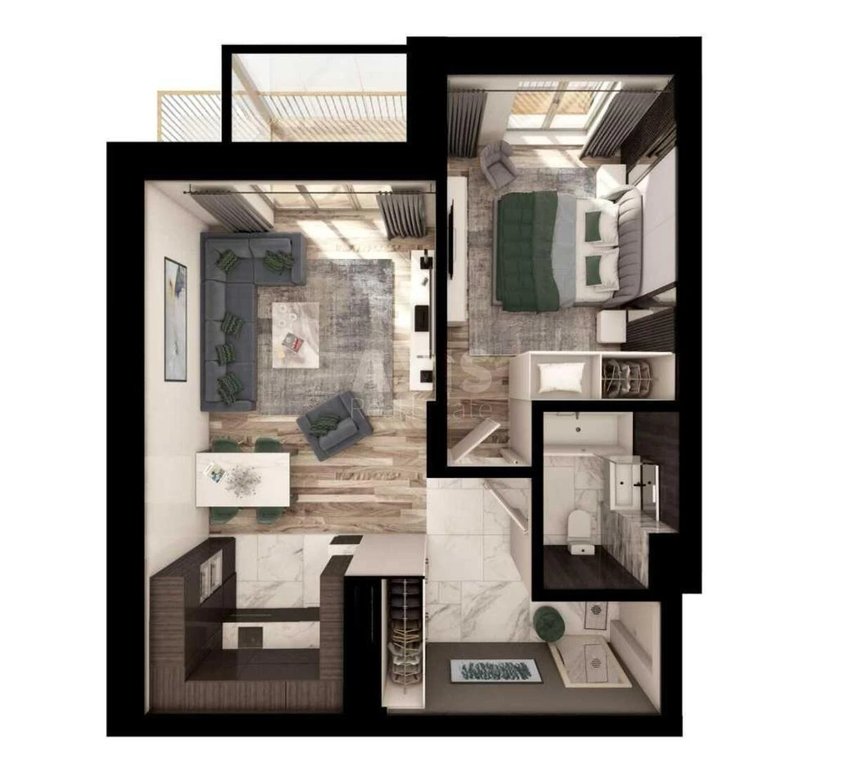 1k apartment vul. Naberezhno-Hreshhatyc'ka 217024013