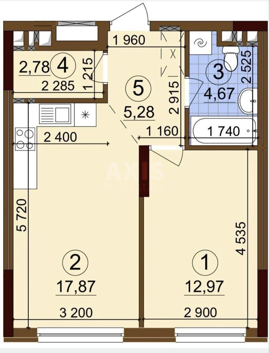1k apartment vul. Vsevoloda Zmijenka 15/266848015