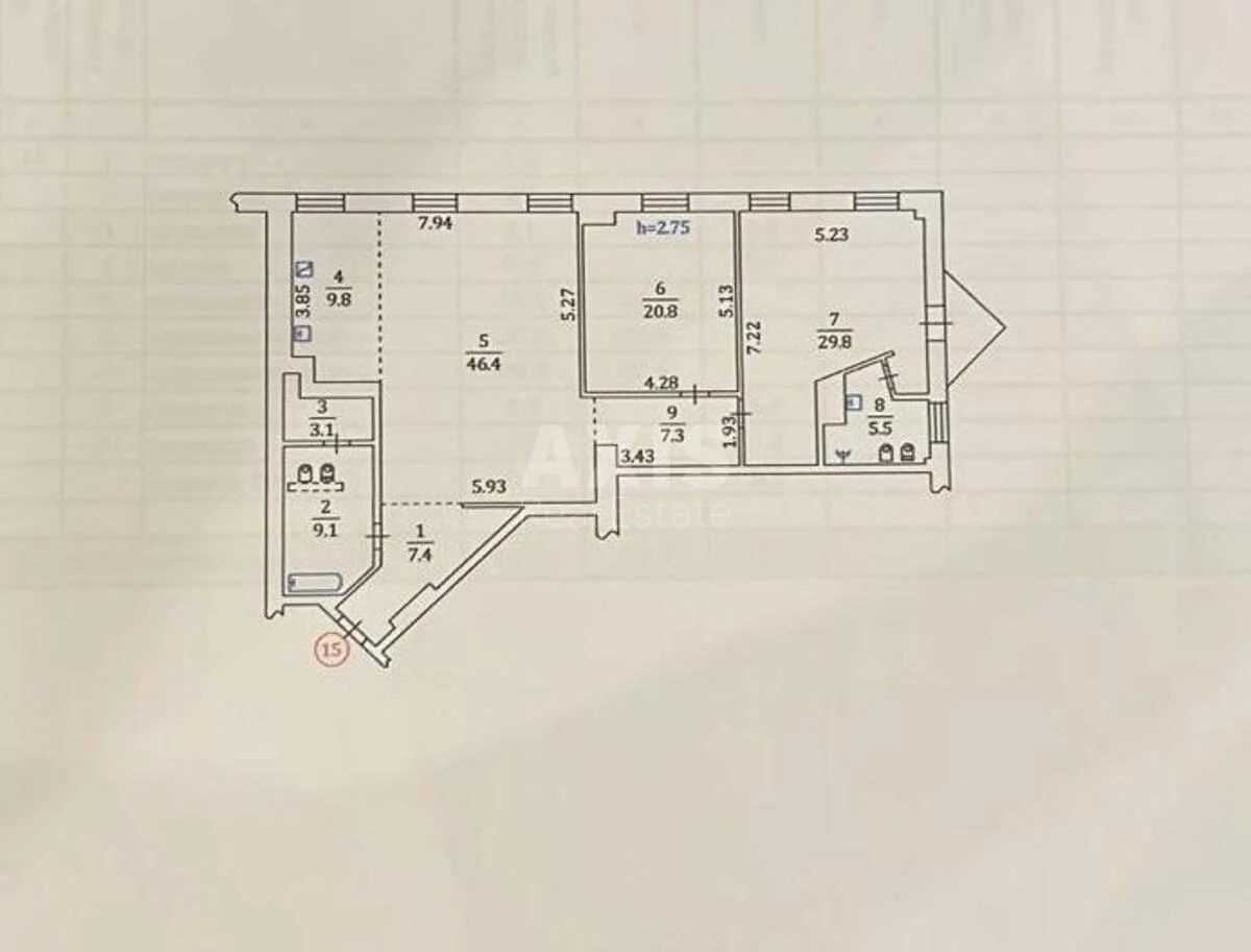 3к квартира ул. Назаровская 7Б6737522